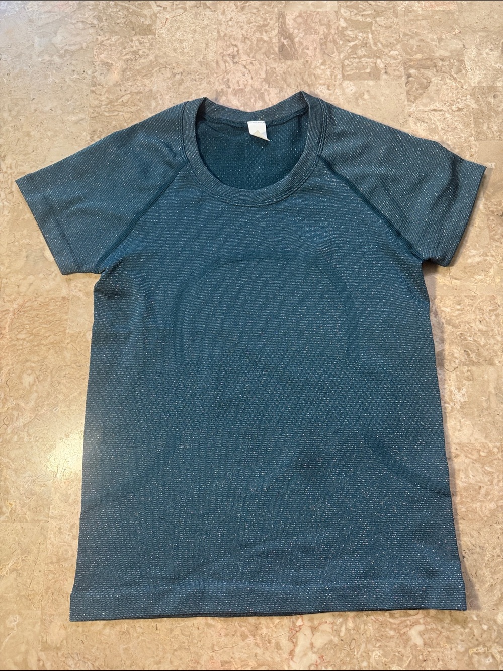 lululemon athletica Teal Swiftly Tech Metallic Short Sleeve Crew